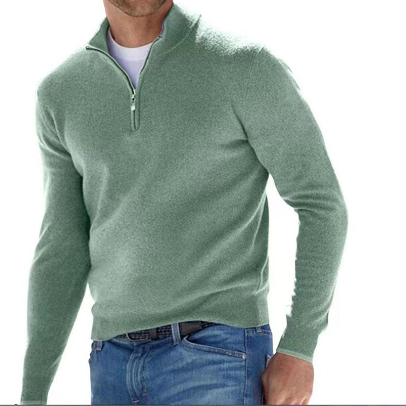 Leonardo | Eleganter Strickpullover mit Reißverschluss für Herren