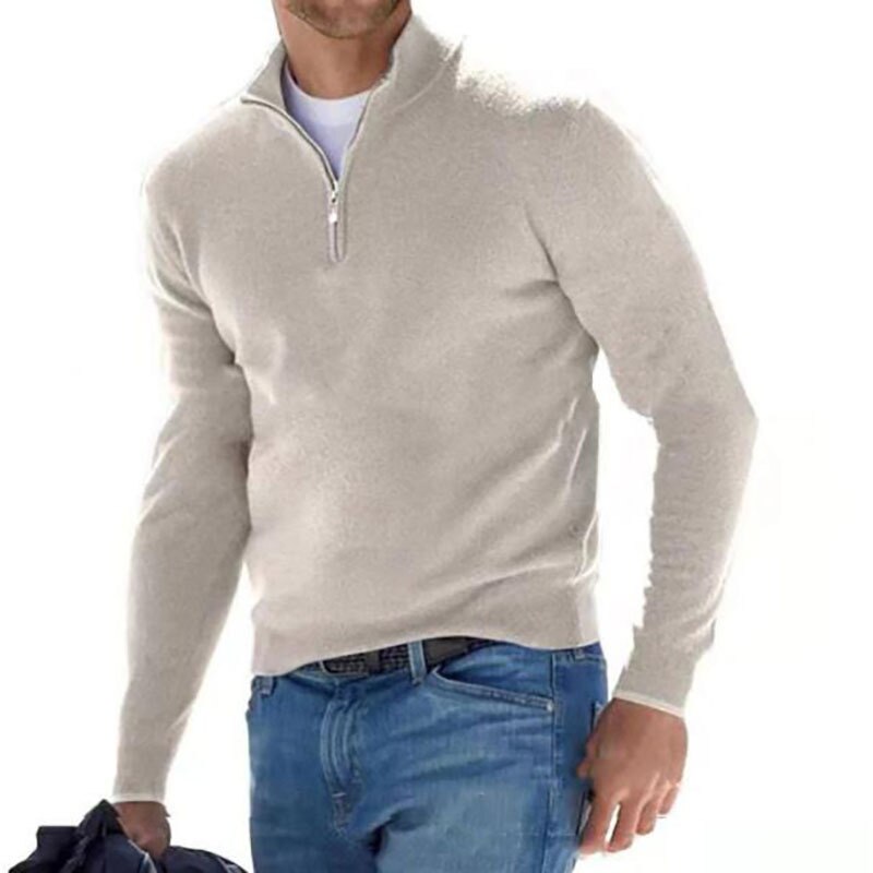 Leonardo | Eleganter Strickpullover mit Reißverschluss für Herren