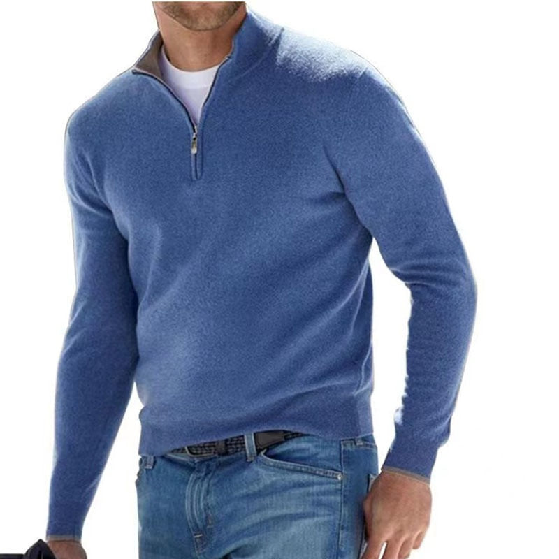 Leonardo | Eleganter Strickpullover mit Reißverschluss für Herren