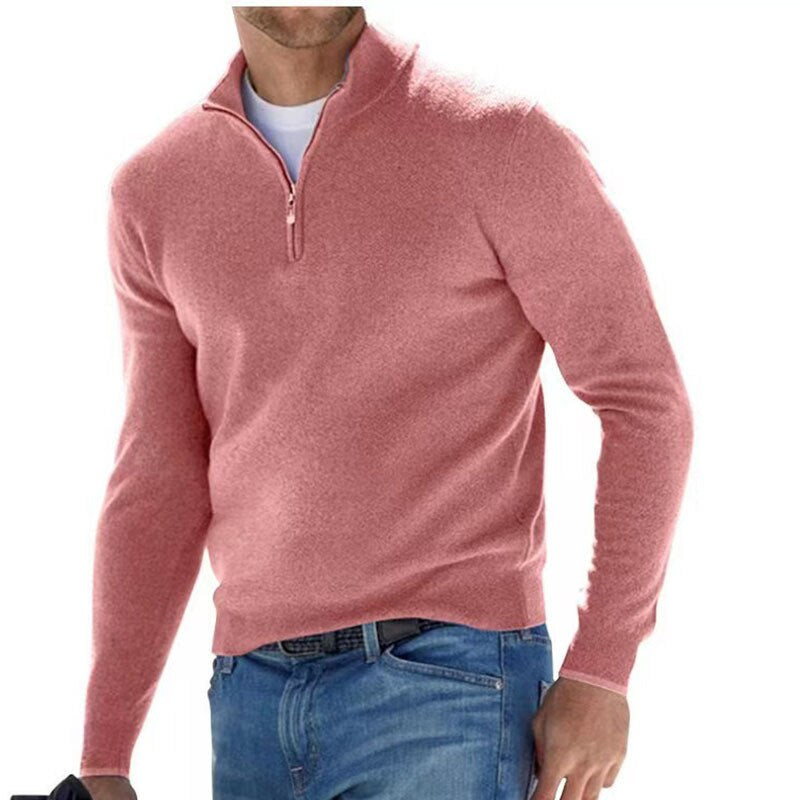 Leonardo | Eleganter Strickpullover mit Reißverschluss für Herren