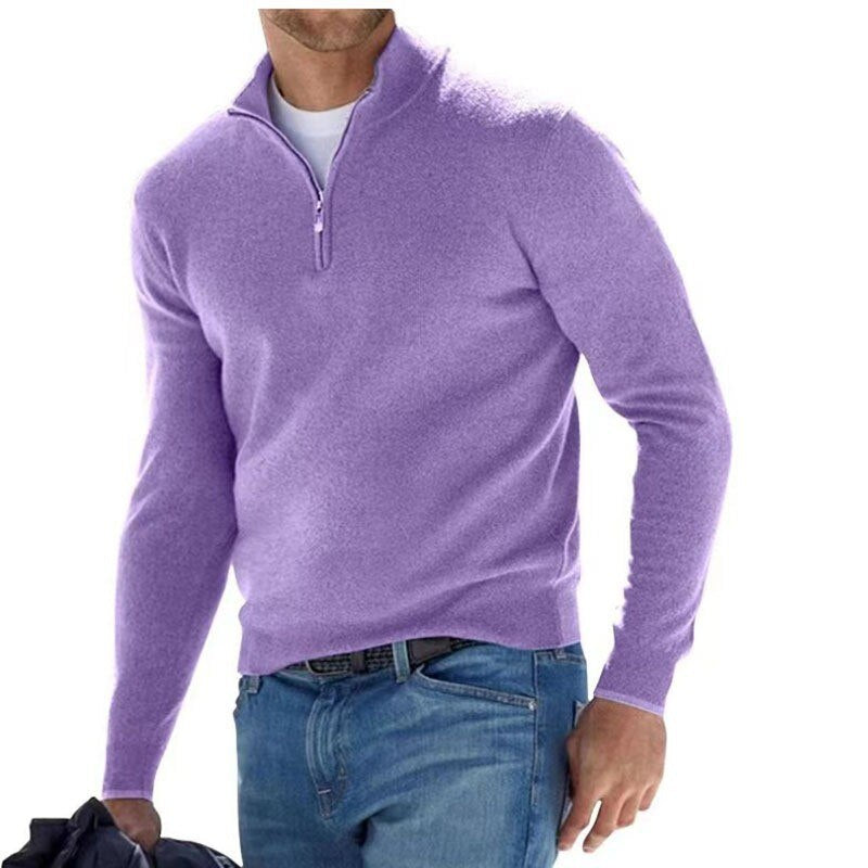 Leonardo | Eleganter Strickpullover mit Reißverschluss für Herren